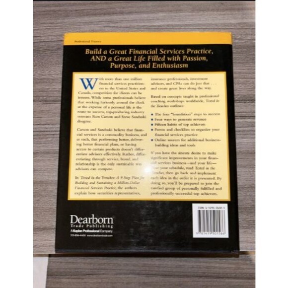 SIGNED BY AUTHOR Tested in the Trenches 9-Step Plan for Building Ron Carson - Picture 2 of 5